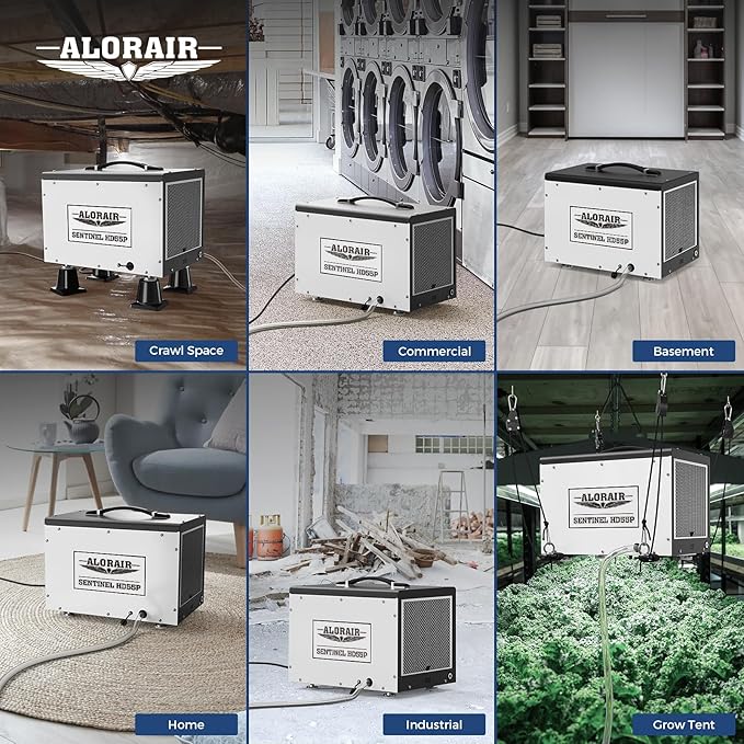 ALORAIR Crawl Space Dehumidifier, 120 PPD Crawlspace Dehumidifiers with Drain Hose and Pump for Basement, Portable Compact Auto Defrost Under House Industry Commercial Dehumidifier - Image 7
