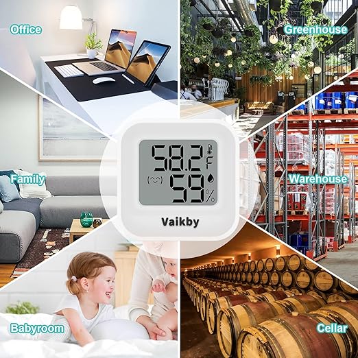 Indoor Humidity Meter Hygrometer 4Pack, Room Thermometer for Accurate Room Temperature Monitor, Digital Hygrometer with Indoor Thermometer for Home, Baby Nursery, and Humidity Sensor Enhanced Comfort - Image 8