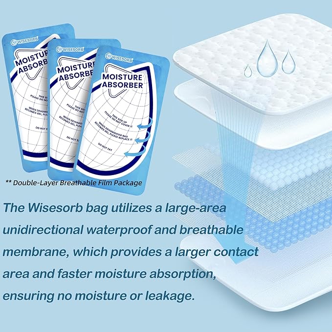 25 Gram Moisture Absorbers, 20 Packs Dehumidifier Bags for Bathrooms, Basements, Rvs, Humidity Packets for Closet - Image 9