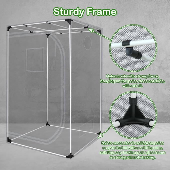 Grow Tent 48"x48"x78" Growing Tents for Indoor Plant 600D Mylar Hydroponic High Reflective Grow Tent for Plant Fruit Flower Veg Growing 4x4 - Image 7