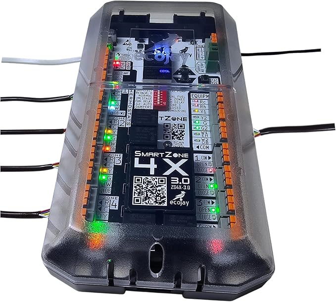 SmartZone-4X Control - 4 zone controller KIT w/Temp sensor - Universal Replacement for honeywell zoning panel truezone hz432 & more - Image 8