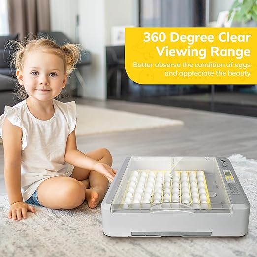 36-60 Egg Incubator with Automatic Egg Turning and Humidity Control, Chicken Egg Incubator with Digital Display, Adjustable Egg Incubators for Hatching Eggs Include Chicken Duck Quail Eggs - Image 7