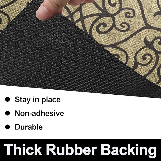 AiBOB Waterproof Under The Sink Mat, Absorbent Quick Dry Sink Liners Protect Cabinets, Durable Shelf Liners, Slip Resistant and Non-Adhesive, 24X36, Black/Brown - Image 3