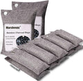 Marsheepy 12 Pack Bamboo Charcoal Shoe Deodorizer Bags, Activated Charcoal Odor Absorber, Bamboo Charcoal Air Purifying Bags, Odor Eliminator for Shoes, Pets, Car, Closet (150g X 2 and 50g x 10) by Marsheepy