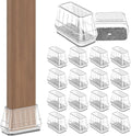 24PCS Rectangular Chair Leg Floor Protectors for Hardwood Floors, Thicken Rubber Chair Leg Cap Covers, Non Slip Furniture Leg Pads to Protect Wood Tile Floors from Scratches and Reduce Noise by Violibar