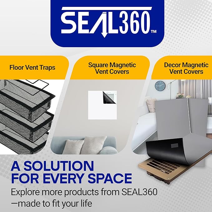 SEAL360 Magnetic Vent Covers (3-Pack), Complete Seal, 3.5" X 12" (Brown) for Floor, Wall, or Ceiling Registers, for RV and Home HVAC Vents - Image 8