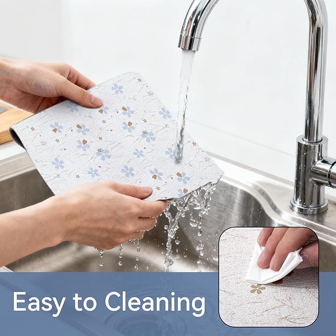 FIFTY FEET 18"x96" Non-Adhesive Shelf Liner for Kitchen Cabinets and Drawers, Washable Non-Slip PVC Cabinet Liner (White Floral)(6 Roll) - Image 4
