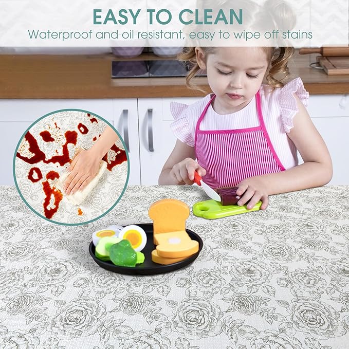 Drawer and Shelf Liner, Non-Slip Kitchen Cabinet Liners Non-Adhesive Thick Strong Grip Waterproof Washable Mats Protect Dresser Shelves Cupboard Bathroom Cabinets, Rose, 18 in X 10 FT - Image 5