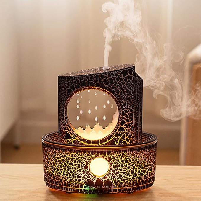 Aromatherapy Humidifier for Sleep Relaxation, Raindrop Humidifiers,Aromatherapy Diffuser with 3 LED Color Changing Lights and Auto-Off, Air humidifier Suitable for Home, Office by fuliyingAhealthierhome