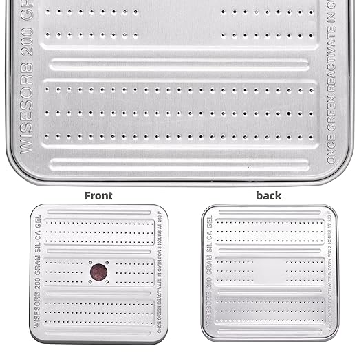 200 Gram 2 Pack Gun Safe Dehumidifier, Reusable Silica Gel Dehumidifier, Indicating Silica Gel Desiccant Canister (Orange to Green) - Image 4