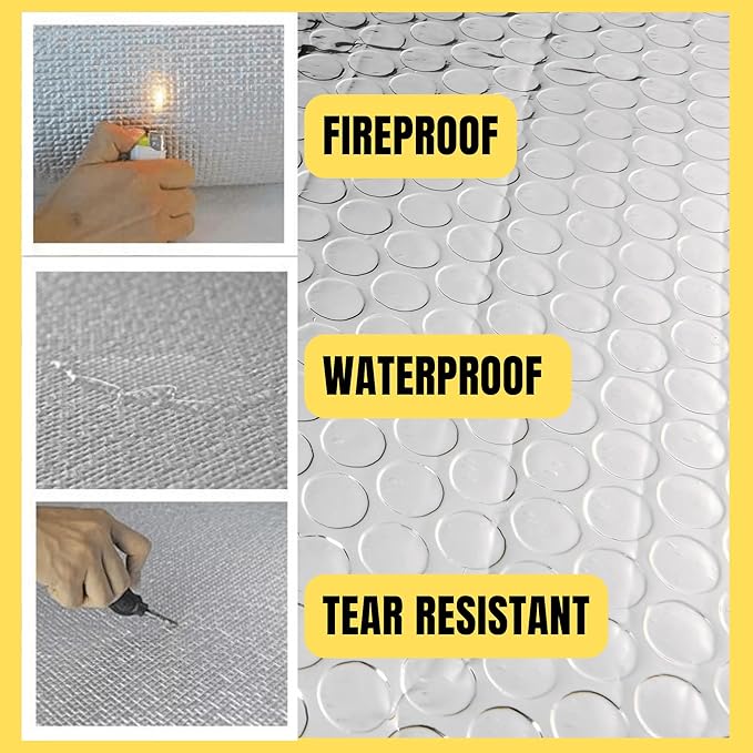 Premium Attic Door Insulation Cover, 25″x54″x11″, Extra Thick Double Bubble Cover for Pull Down Stairs, Air Tight Attic Stairs Insulation with Easy Zipper Access (Stapler Included) - Image 4