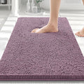 Smiry Luxury Chenille Bathroom Rugs 30x20, Extra Soft and Absorbent Shaggy Bath Mat, Machine Washable, Non-Slip Plush Carpet Runner for Tub, Shower, and Floor, Home Decor Accessories, Deep Plum by Smiry