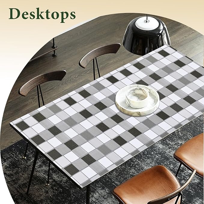 Drawer and Shelf Liner for Kitchen Cabinet: 17 in X 30 Ft Non Slip Waterproof Shelf Paper Non Adhesive Refrigerator Liners Gray Mosaic Easy Liners for Bathroom - Image 7