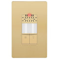 LIDER Humidity Sensor Switch and Motion Sensor Light Switch, PIR Sensor, Humidity Detection, Occupancy/Vacancy, No Neutral Required, ¼ HP, 1-Pole, Gold, Screwless Wall Plate Included by LIDER