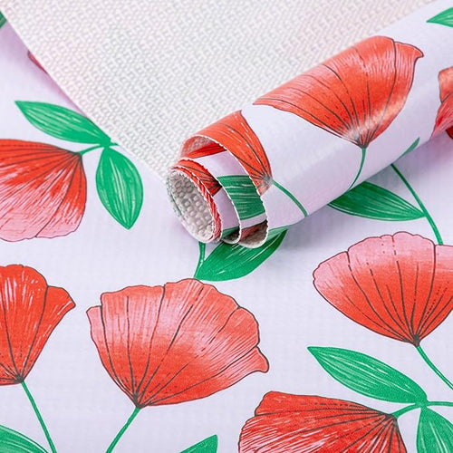 12" W x 120" L Floral Drawer and Shelf Liner for Cabinets, Non-Adhesive Strong Grip Non-Slip Flower Shelf Cabinet Kitchen Shelf Liners for Kitchen Cabinets by DwellAid