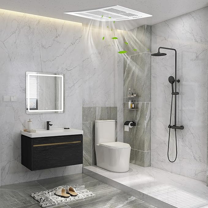 COSTWAY 200 CFM Bathroom Exhaust Fan, Ceiling Mount Exhaust Ventilation Fan for 200 Sq.Ft, Household Bath Vent Fan w/Metal Housing, 6 Inches Duct, 2 Sones Quiet Operation, White - Image 9