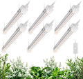 Bstrip T8 Grow Light, 1.4FT 108W (6 x 18W) Plant Lights for Indoor Growing, Full Spectrum with 660nm Red LEDs, 3467K, Ideal for Indoor Plants, Greenhouse, Linkable Design with On/Off Switch, 6-Pack by Bstrip