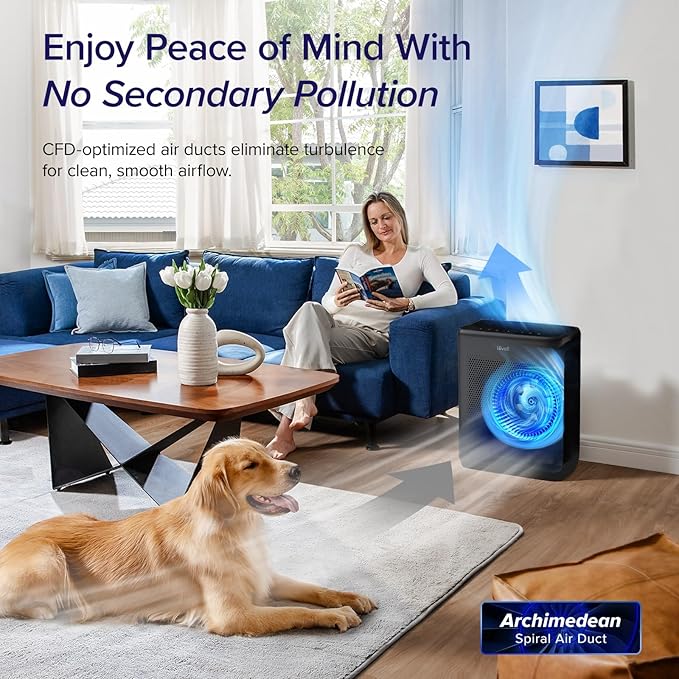 LEVOIT Air Purifiers for Home Large Room Up to 1875 Ft² with Washable Pre-Filter, AHAM VERIFIDE, Air Quality Monitor, HEPA Sleep Mode for Allergies, Pet Hair in Bedroom, Vital 200S-P, Black - Image 7