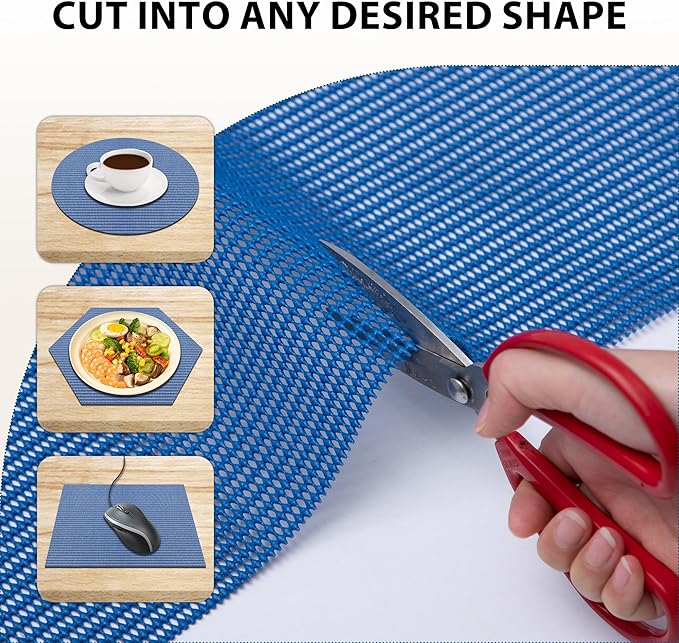 Shelf Liners for Cabinets-Drawer Liner Cabinet Liners for Shelves Kitchen,Non-Adhesive,Non-Slip,Blue,12 x 48 inch - Image 2