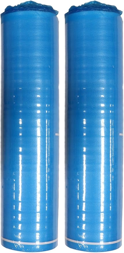 AMERIQUE 400SQFT 4TH Generation Blue 3MM Thick Flooring Underlayment Padding 3-in-1 Heavy Duty Foam with Tape & Vapor Barrier by AMERIQUE
