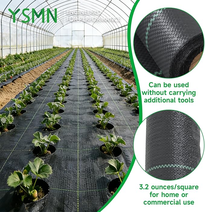 Weed Barrier Fabric Planting Cover - 4 x 250 FT Heavy Duty Landscape Fabric Ground Cover Block for Outdoor Planting - Image 5