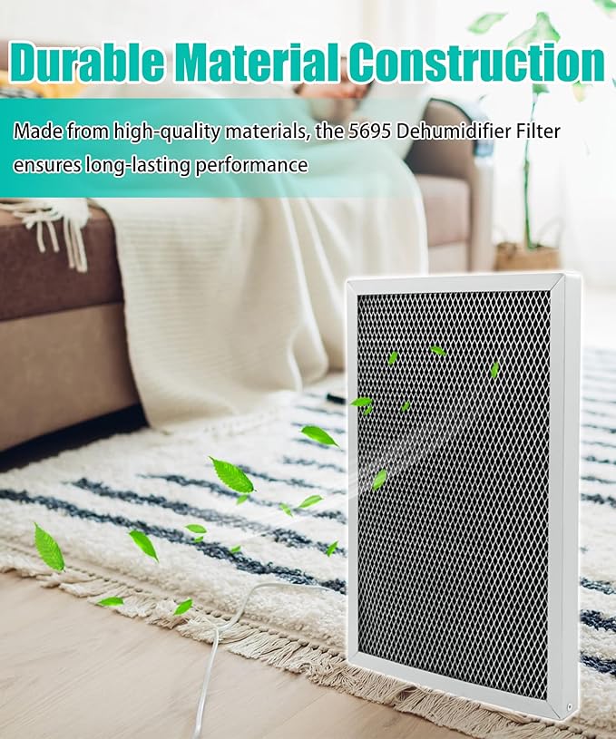 2 Packs Dehumidifier Replacement Filter MERV 8 Washable Compatible with AprilAire Whole-House Dehumidifiers 1820 1820Z E070 E070KZ E070KZM E070N E070T E070Z,Replace 5695 - Image 3