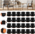 24PCS Upgraded Silicone Chair Leg Floor Protectors for Hardwood Floors, Furniture Sliders for Chair Legs, Felt Bottom Furniture Pads, Anti-Slip Round&Square Cap Covers to Scratch and Reduce Noise by Violibar