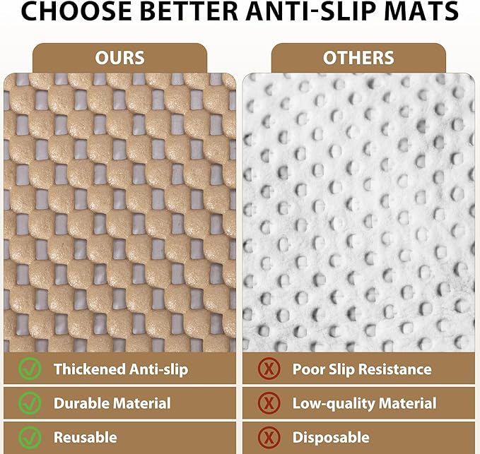 Shelf Liners for Cabinets-Drawer Liner Cabinet Liners for Shelves Kitchen,Non-Adhesive,Non-Slip,Brown,12 x 180 inch - Image 7