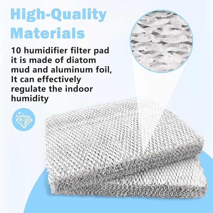 Water Filter Compatible with Trane HUMD200, HUMD200A, HUMD200T, HUMD200ABA00B Whole House Humidifiers, 2 Pack #10 Water Panel Humidifier Filter - Image 4