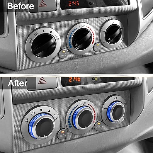 JDMCAR Compatible with Toyota Tacoma 2005-2015 A/C Air Conditioning Control Switch Knob Button, HVAC Control Knob Tacoma Heater Temperature HVAC Fan Control Knob (A Set of 3 Knobs) - Blue - Image 6