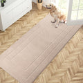 PURRUGS Dirt Trapping Door Mat 32" x 70", Non-Slip/Skid Machine Washable Entryway Rug, Dog Doormat, Super Absorbent Welcome Mat for Muddy Wet Shoes and Paws, Beige by PURRUGS