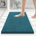 Smiry Luxury Chenille Bathroom Rugs 24x16, Extra Soft and Absorbent Shaggy Bath Mat, Machine Washable, Non-Slip Plush Carpet Runner for Tub, Shower, and Floor, Home Decor Accessories, Lake Blue by Smiry