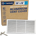 36x16 Inch (Duct Opening) Air Return Vent Cover Decorative – Premium Aluminum AC Vent Cover for Ceiling & Wall, Rustproof Grille, Ideal for Home HVAC Grille, Durable & Easy to Install by ACLAMINAIRE by LAMINAIRE