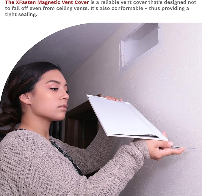 XFasten Magnetic Vent Cover, Industrial Grade Magnets for Sidewall and Floor Vents - for RV, Home HVAC, AC and Furnace Vents, 8-Inch x 17-Inch, Pack of 5 - Image 4
