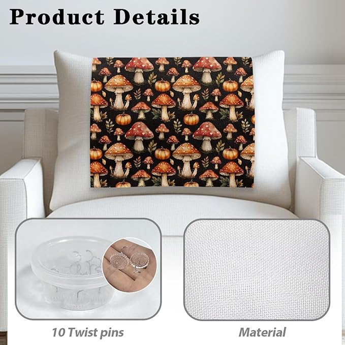 Mushroom Headrest Cover for Recliner Washable Fabric Sofa Protector for Head Rest Theater Seat Loveseat Decor Easy to Install & Soft - Image 4