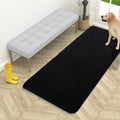 OLANLY Dog Door Mat for Muddy Paws 54x24, Absorbs Moisture and Dirt, Absorbent Non-Slip Washable Doormat, Quick Dry Chenille Mud Mat for Dogs, Entry Indoor Entryway Carpet for Inside Floor, Black by OLANLY