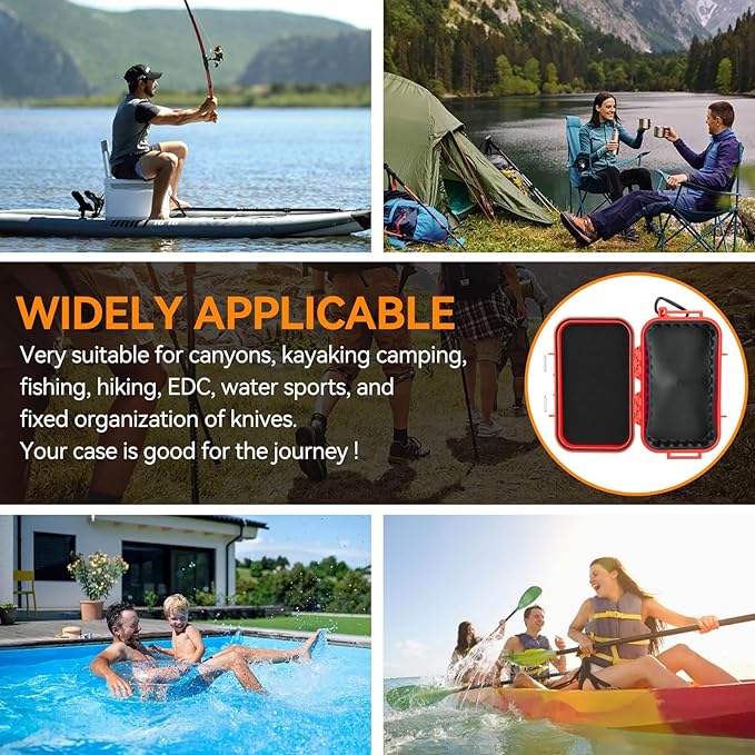 Dry Box Outdoor Waterproof Airtight Storage Case Hard Shell Wet Dry Box Carry Box Tackle Organization for Camping, Fishing - Image 4