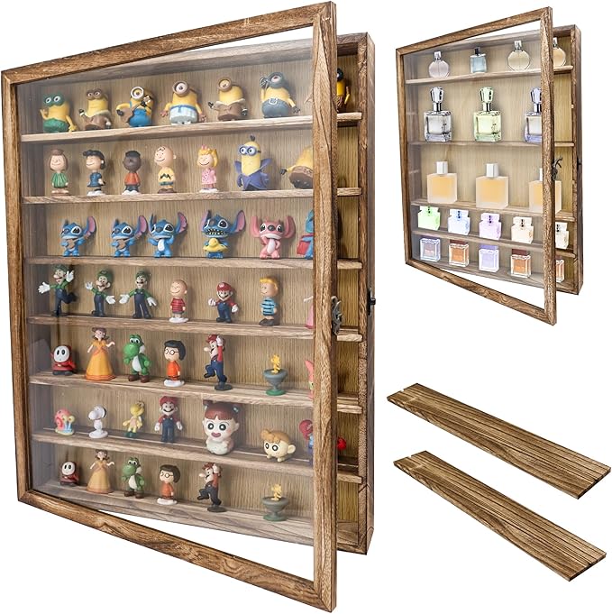 16x20 Large Shadow Box Frame with Removable Shelves,Collectible Display Shelves Case,Military Challenge Coin Display Case,Wood Shadow Boxes Display Cases for Keepsake,Pictures by Unknown
