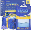 Moisture Absorbers and Humidity Absorber Bags for Closet - 10 Pack High-Efficiency Moisture Absorber and Humidity Packs for Home, Moisture Bags and Dehumidifier Bags for Car Blue Flax, 10 Pack by AllSettHealth