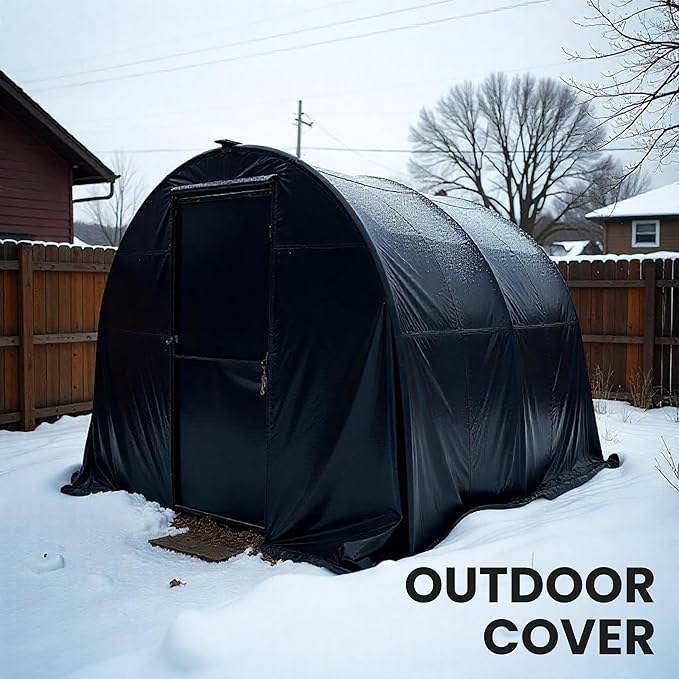Plastic Sheeting (10' x 25') Long, 6 Mil (Black) - UV Protection Poly Sheeting Polyethylene Film, Heavy Duty Greenhouse Plastic Sheeting - Image 6