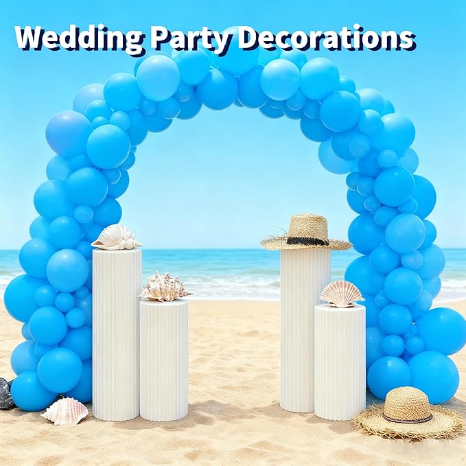 Cylinder Stands for Party Roman Pillar Stand Flower Cake Pedestal Stands for Parties Wedding Baby Shower Birthday Decor, Foldable Cardboard Centerpiece Round Pillars Dessert Stands Display, Reusable (Set of 4-12x15/23/31/39 inches) - Image 7