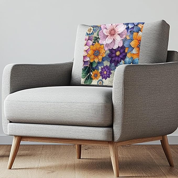 Boho Floral Fashion Headrest Cover for Recliners Elatic Sofa Headrest Covers Wear Resistant Couch Headrest Slipcover Daisy Decor for Loveseats by Unknown