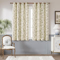 jinchan Floral Linen Curtains for Living Room 63 Inch Length Butterfly Sage Green Floral Curtains French Country Farmhouse Flower Patterned Drapes Window Treatments Set 2 Panels by JINCHAN