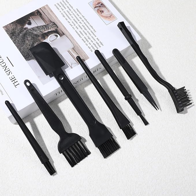 7pcs Mini Keyboard Cleaning Kit, Ymapinc Anti Static Keyboard Brush/Dust Brush, Small Cleaning Brushes for Tight Spaces/Thin Brush for Electronics, Computer, Laptop, Camera, Motherboard & Small Parts - Image 7