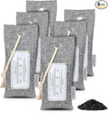 CLEVAST Activated Bamboo Charcoal Odor Absorber - 6 x 60g Air Purifying Bags Natural Fresh, Deodorizer and Moisture Eliminator for Home, Closet, Shoes, Car Air freshener Grey by CLEVAST