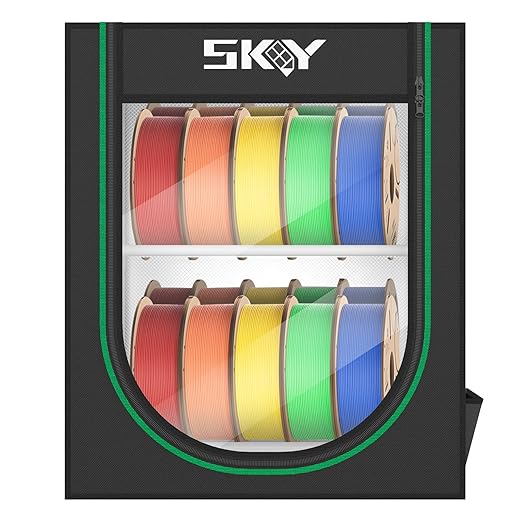 3D Printer Filament Storage Box, Storage Rack for 3D Printing Filaments,Dustproof and Waterproof Storage Box Isolate Pets for Storage Double Layer Storage Rack and Easy to Store 20 roll Pack by Cregrant3D