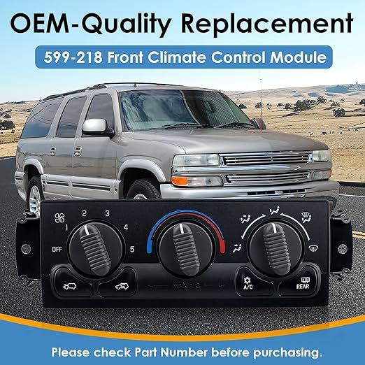 599-218 Front Climate Control Module Compatible with 1999-2002 Chevrolet Silverado 1500 2500 3500 HD 1999-2002 GMC Sierra 1500 2500 3500 HD - Image 2