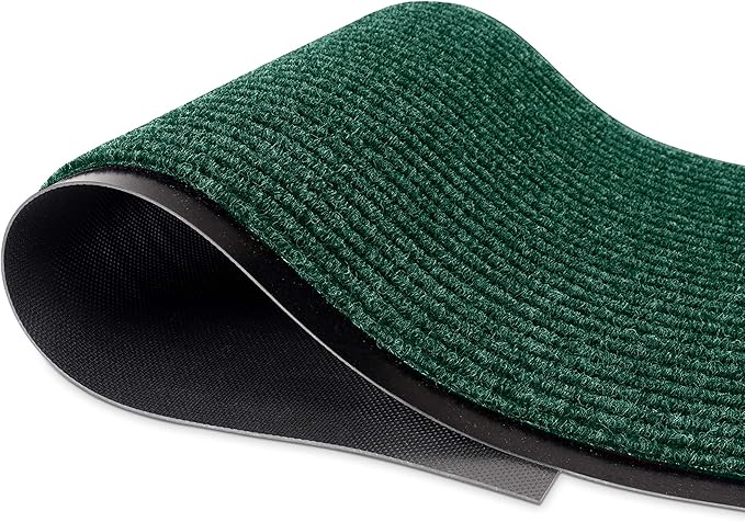Durable Rubber Door Mat - Heavy Duty, Indoor/Outdoor, Easy Clean, Waterproof, Low-Profile Mat for Entry, Patio, Garage - Stylish (Green, 6' x 2' (Mud Trapper)) - Image 3