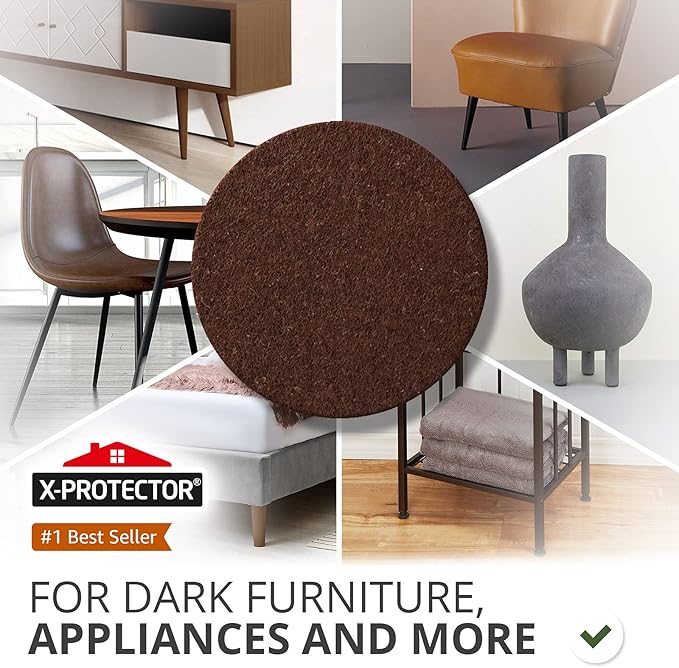 Felt Furniture Pads X-PROTECTOR 181 PCS Premium Furniture Pads - Felt Pads Furniture Feet Best Wood Floor Protectors - Protect Your Hardwood & Laminate Flooring! - Image 2