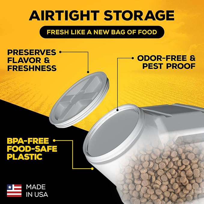 Gamma2 Vittles Vault Pet Food Storage Containers - Sealed Dog and Cat Food Storage Container, Fits up to 80lbs, Made in the USA - [14"L x 28"H] - Image 5